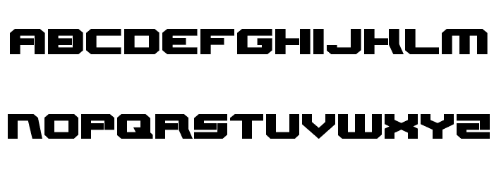 Gearhead Expanded Font LOWERCASE