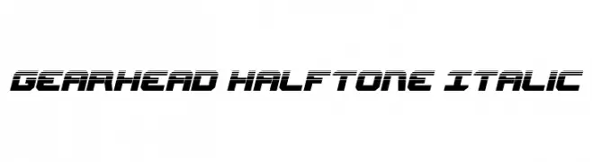 Gearhead Halftone Italic 