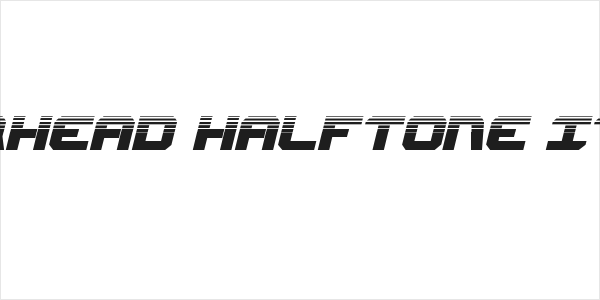 Gearhead Halftone Italic Logo