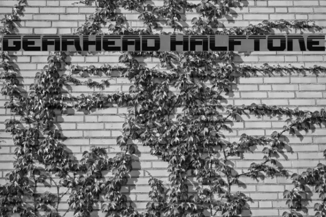 Gearhead Halftone Font examples