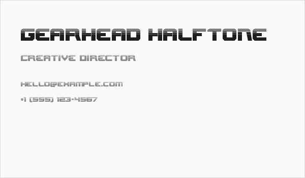 Gearhead Halftone Business Card