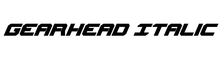 Gearhead Italic  Descarca Fonturi Gratis