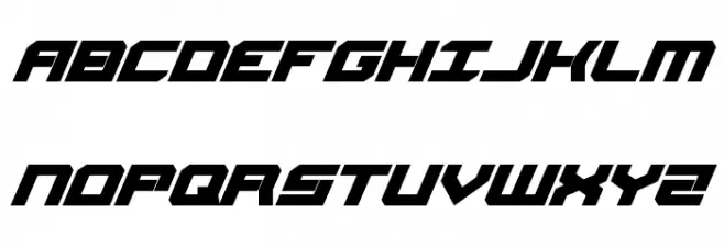 Gearhead Italic Caratteri MAIUSCOLE