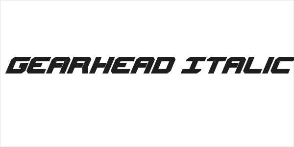 Gearhead Italic Logo