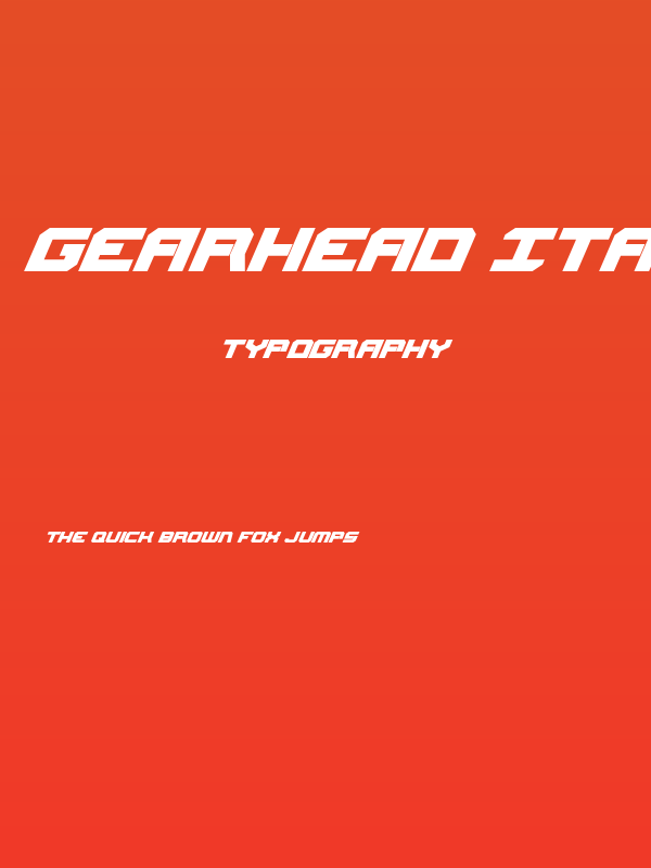 Gearhead Italic Poster