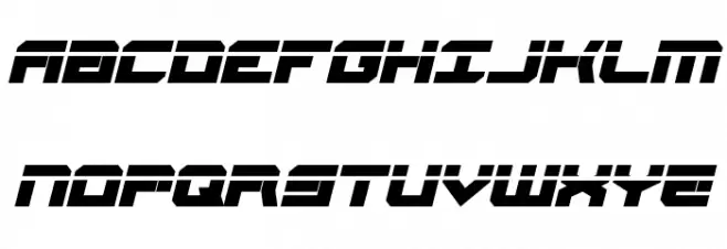 Gearhead Laser Italic Шрифта ВЕРХНИЙ