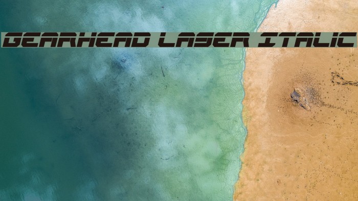 Gearhead Laser Italic Font examples