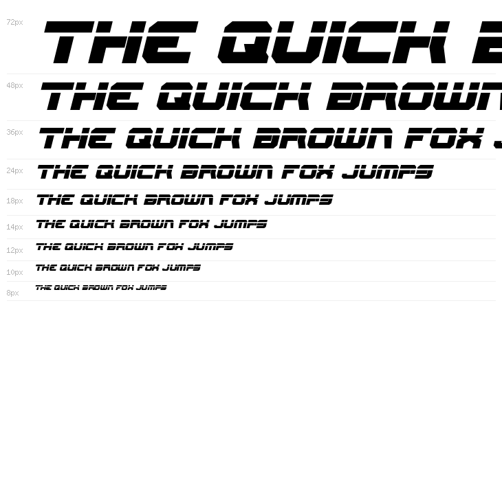 Gearhead Laser Italic Waterfall