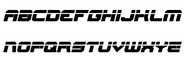 Gearhead Laser Italic Font LOWERCASE