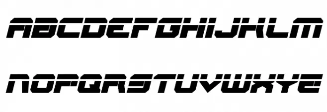 Gearhead Laser Italic Caratteri MINUSCOLO