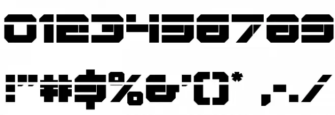 Gearhead Laser Font OTHER CHARS