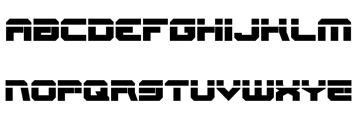Gearhead Laser Font LOWERCASE