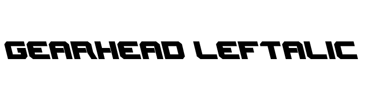 Gearhead Leftalic  Скачать бесплатные шрифты