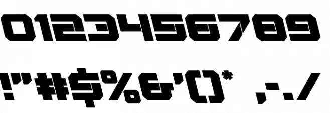 Gearhead Leftalic Font OTHER CHARS