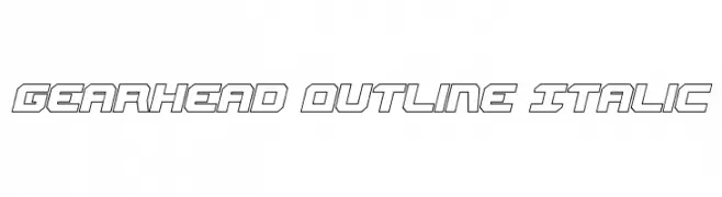 Gearhead Outline Italic 