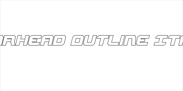 Gearhead Outline Italic Logo
