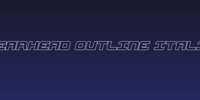 Gearhead Outline Italic Social Header