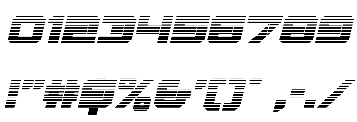 Gearhead Scanlines Italic Font OTHER CHARS