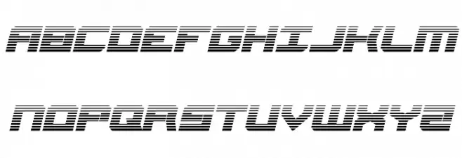 Gearhead Scanlines Italic フォント 大文字