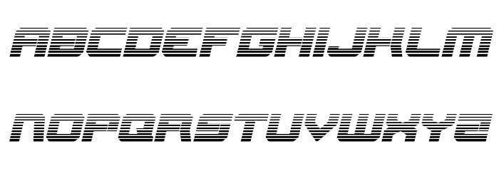 Gearhead Scanlines Italic Font LOWERCASE