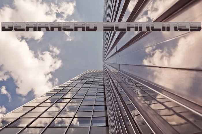 Gearhead Scanlines Font examples