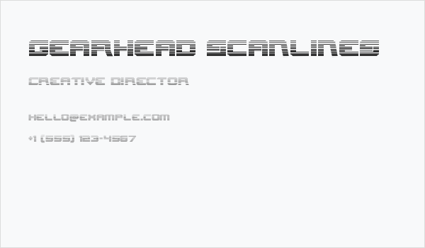 Gearhead Scanlines Business Card
