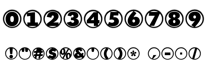 Gearing-ZahnradABC Font OTHER CHARS