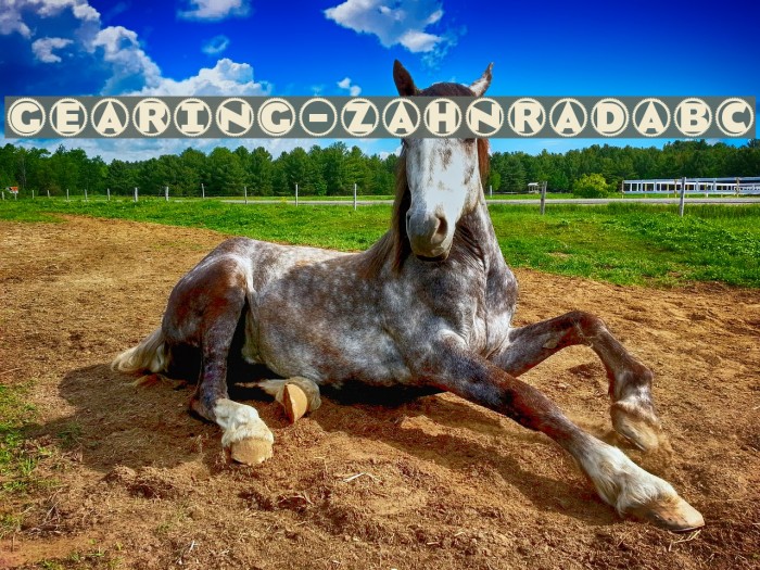 Gearing-ZahnradABC Font examples