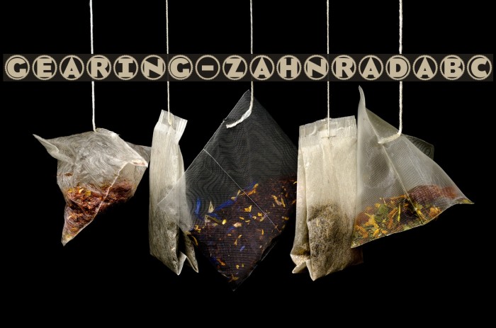 Gearing-ZahnradABC Font examples