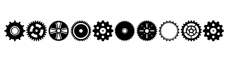 Gears Icons Font