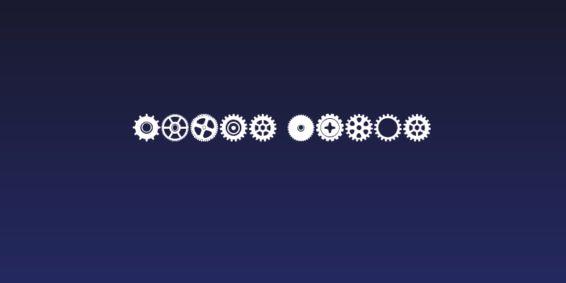 Gears Icons Social Header