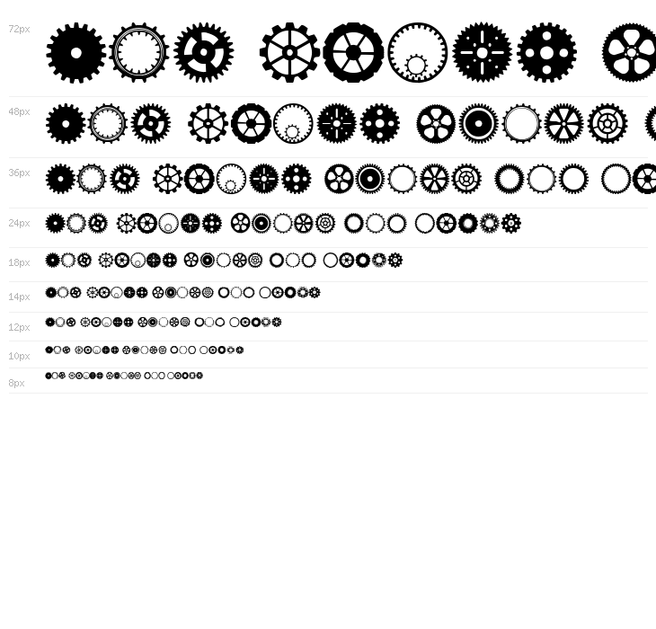 Gears Icons Waterfall