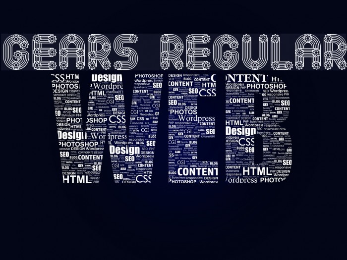 Gears Regular Font examples