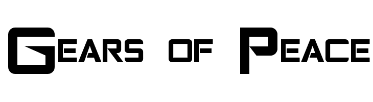 Gears of Peace Font