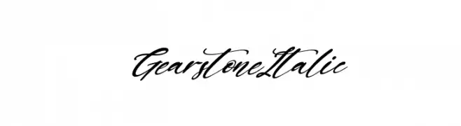 Gearstone Italic  font caratteri gratis