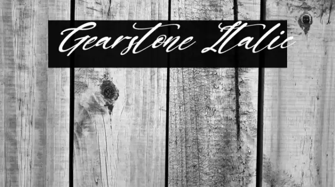 Gearstone Italic Font examples
