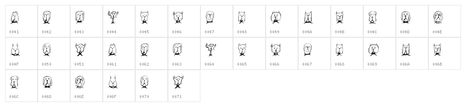 Gebell Regular Character Map