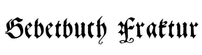 Gebetbuch Fraktur  नि: शुल्क फ़ॉन्ट्स डाउनलोड