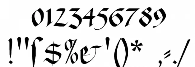 Gebetbuch Fraktur Font OTHER CHARS