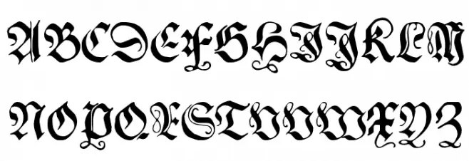 Gebetbuch Fraktur Fonte MAIÚSCULAS