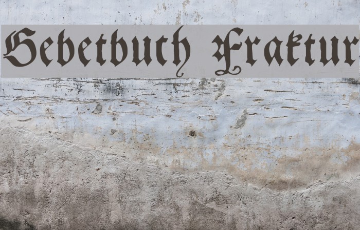 Gebetbuch Fraktur Font examples