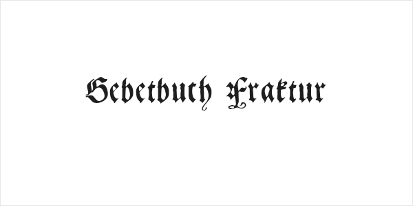 Gebetbuch Fraktur Logo