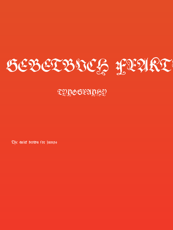 Gebetbuch Fraktur Poster