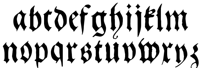 Gebetbuch Fraktur Font LOWERCASE