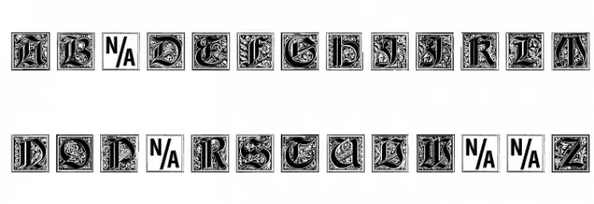 Gebetsbuch Initialen फ़ॉन्ट लोअरकेस