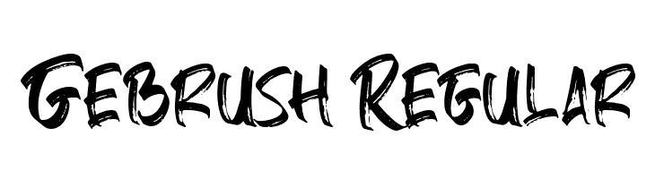 Gebrush Regular  フリーフォントのダウンロード