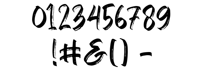 Gebrush Regular Font OTHER CHARS