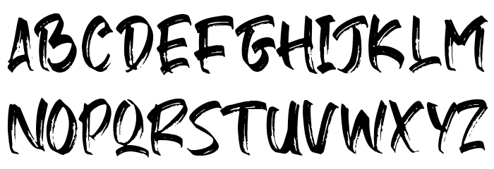 Gebrush Regular Font LOWERCASE