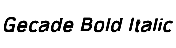 Gecade Bold Italic  les polices de caractères gratuit tlcharger