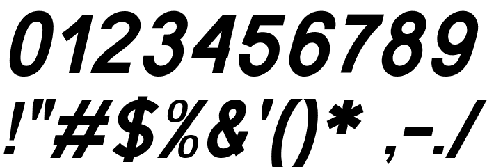 Gecade Bold Italic Font OTHER CHARS
